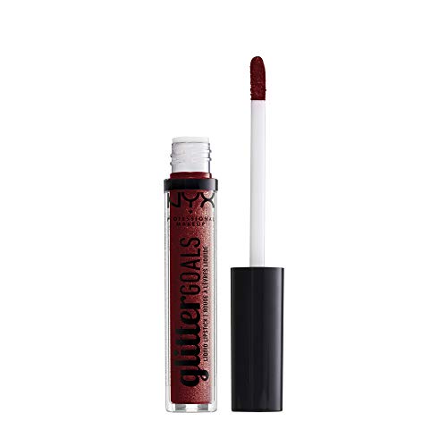 NYX PROFESSIONAL MAKEUP Glitter Goals Liquid Lipstick - Crystal Crush, Plum With Gold Glitter