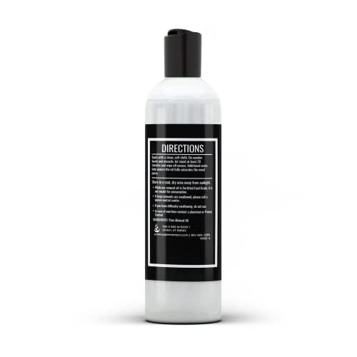 PURE ORIGINAL INGREDIENTS Mineral Oil (8 fl oz) for Cutting Boards, Butcher Blocks, Counter Tops, Wood Utensils (Pack of 2)