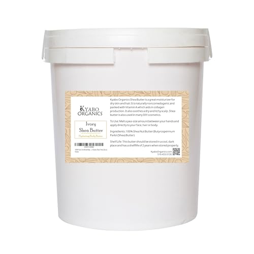 SHEA BUTTER 100% Pure Unrefined Raw Ivory - from the nut of the African Ghana Shea Tree (28 oz)