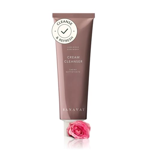 RANAVAT Cream Cleanser - Daily Facial Cleanser Doubles as Waterproof Eye Makeup Remover - Gentle Face Wash to Detoxify and Nourish (3.4 oz)