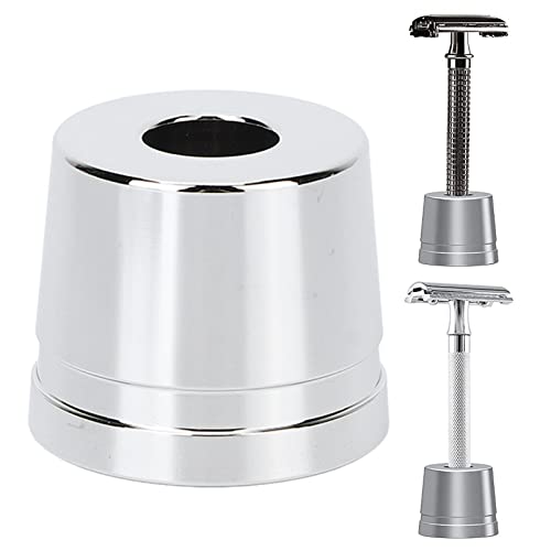 Safety Stand, Holder, Shaving Brush Stand Multi functional Alloy Base, Safety Stand, Men Shaving Accessory for Dry Storage & Convenient Access