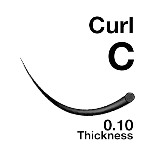 Eyelash Extensions 0.10mm Thickness C Curl Length 10mm Individual Volume Natural-Looking eyelashes Single Size For Lash Extension (0.10,C,10mm)
