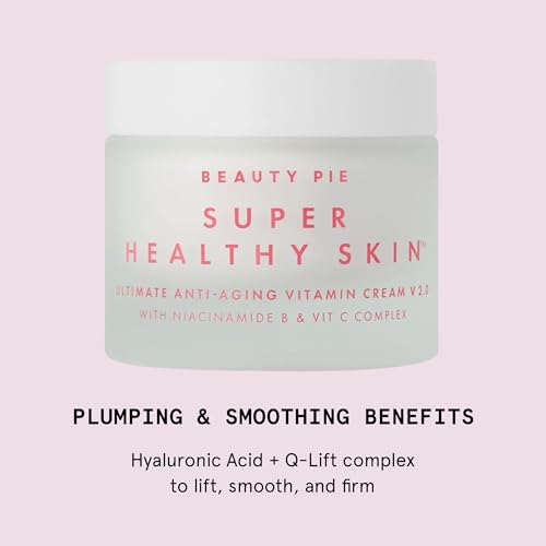 Beauty Pie Super Healthy Skin V2.0 Ultimate Anti-Aging Vitamin Cream Face Moisturizer with 3% Vitamin C Complex, 2% Niacinamide & Hyaluronic Acid, Firms, Brightens & Hydrates 1.69fl oz