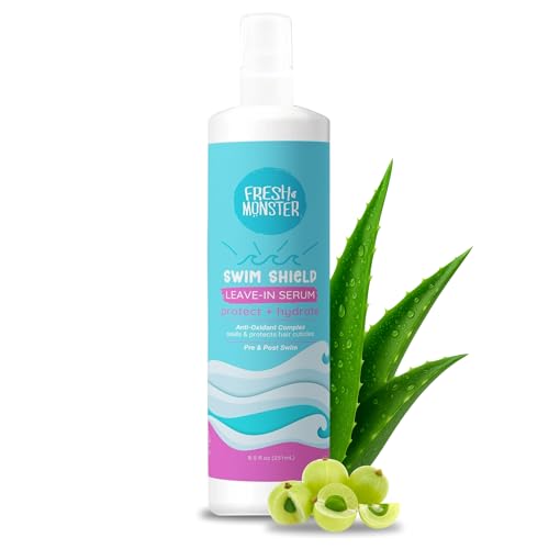 Fresh Monster Swim Leave-In Conditioner Spray for Kids ? Pre & Post-Swim Hair Serum for Chlorine & Salt Water Protection ? Lightweight, Hydrating, Detangler Spray, 8.5 oz