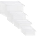 24 Pack Nylon Mesh Makeup Bags Cosmetic Bags Mesh Zipper Pouch Pencil Case Travel Organizer Bags 4 Sizes (White)