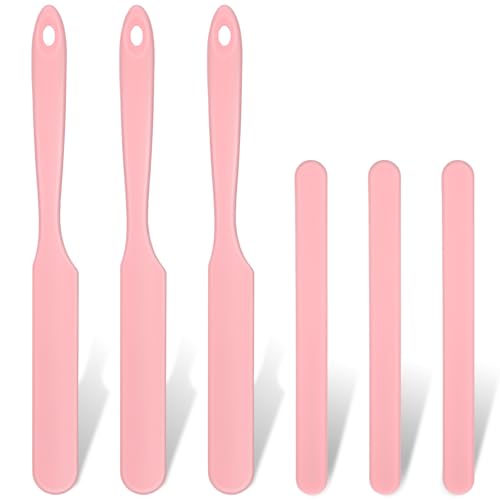 6 Pcs Silicone Wax Applicator Non-stick Waxing Applicator Hair Removal Sticks Applicators Spatula Beauty Cosmetics Waxing Applicators Reusable Hard Wax Scraper for Home Salon Body Use