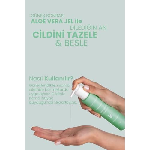 Bade Natural Aloe Vera After Sun Gel ? Hydrating & Cooling Gel for Face and Body with Lavender and Mint Water ? Soothes, Moisturizes, and Refreshes ? 3.38 fl oz