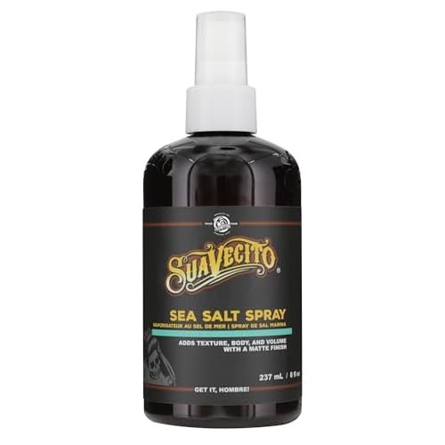 Suavecito Sea Salt Spray - Natural Hair Volume and Texture with Light Flexible Hold for Men, Alcohol & Paraben-Free, 8 oz