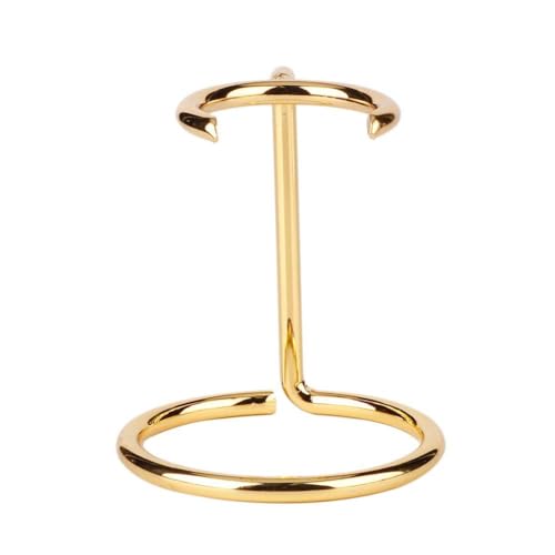 Men Shaving Brush Stand for Men, Gold Stainless Steel Shave Brush Stand Beard Brush Holder Shaving Accessories for Home, Salon, Hotel and Travel