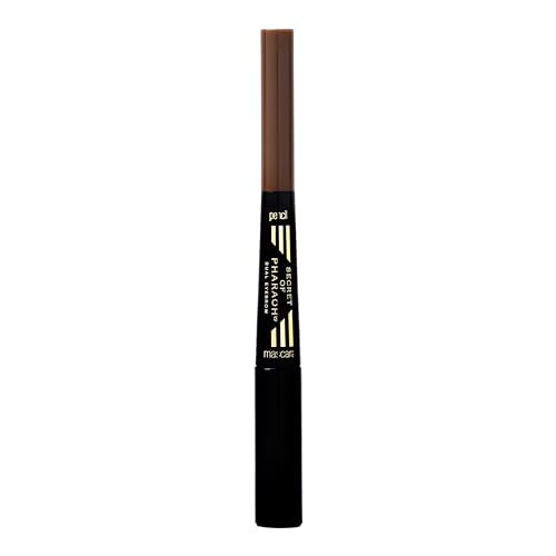 EBIN NEW YORK Secret of Pharaoh Dual Eyebrow Pencil & Mascara Natural Brown | 2-in-1 Brow Pencil & Gel | Water-Resistant, Long-Lasting, Natural Finish | Vegan & Cruelty-Free