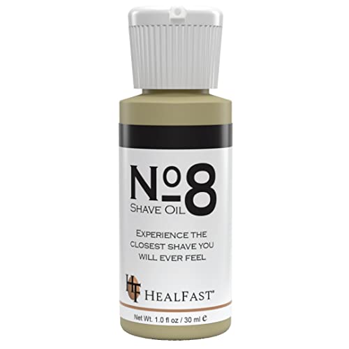 HealFast No 8 Shaving Oil 1 Oz ? Premium Shave Oil for Men & Women ? Blended with Pure Aromatic Essentials to Soften Hair & Cleanse the Pores ? Prevents Razor Drag and Burn & Ingrowns