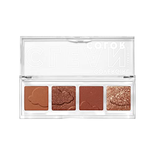 COVERGIRL Clean Fresh Clean Color Eyeshadow Palette, Shimmer Finish, Vegan Formula - Spiced Copper, 4g (0.14 oz)