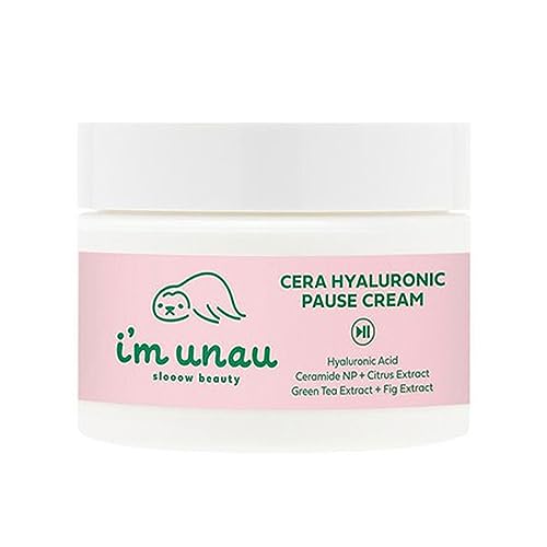 i'm unau CERA HYALURONIC PAUSE CREAM, Vegan Facial Moisturizer with Ceramides, 1.69 fl. oz(50 ml)