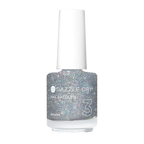 Dazzle Dry Nail Lacquer (Step 3) - Diamond - A holographic micro-glitter in a clear base. (0.5 fl oz)