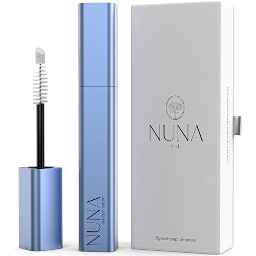 NUNA Eyelash Growth Support Serum 6ml ? Eye Lash and Eyebrow Enhancing Serum for Women & Men with Biotin - Korean Multi Peptide & Natural Extracts ? Promotes Fuller and Longer Lashes - 6 Month Supply