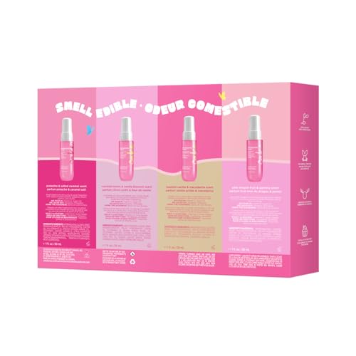 Cake Beauty Hair and Body Mist Travel Gift Set, The Finishing Touch- Fine Fragrance Mist ? Infused with Aloe and Argan Oil ?4 x 30mL/ 1 oz.
