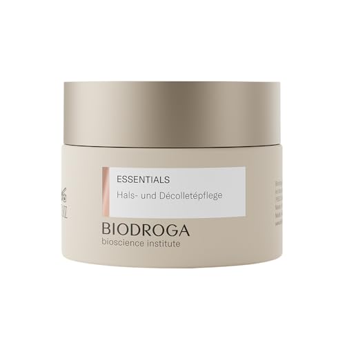 Biodroga Bioscience Institute Essentials Throat and D?collet? Care 50 ml - Skin Firming Care Cream with Black Forest Complex, Peptides and Glow Effect - Paraben-Free, Silicone-Free, Microplastic-Free