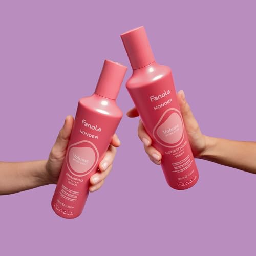 Fanola Wonder Volumizing Conditioner for Fine Thin Hair - Detangling Hair Conditioner for Women & Men - Lightweight Vegan Formula - Brightens & Softens Strands (1000 ml)