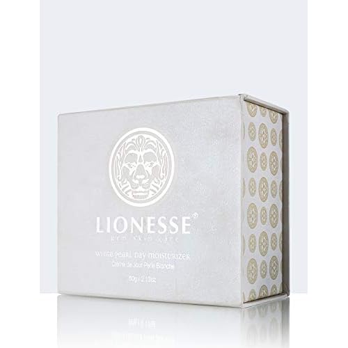 Lionesse White Pearl Day Moisturizer - Contains Pearl Powder and Sunflower Seed Oil - Day Cream to Smooth Skin - 2.12 Oz.