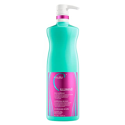 Malibu C ILLUMIN8 Shine Conditioner - Concentrate for Hair Shine & Manageability - Lightweight, Non-Greasy Hair Conditioner for All Hair Types