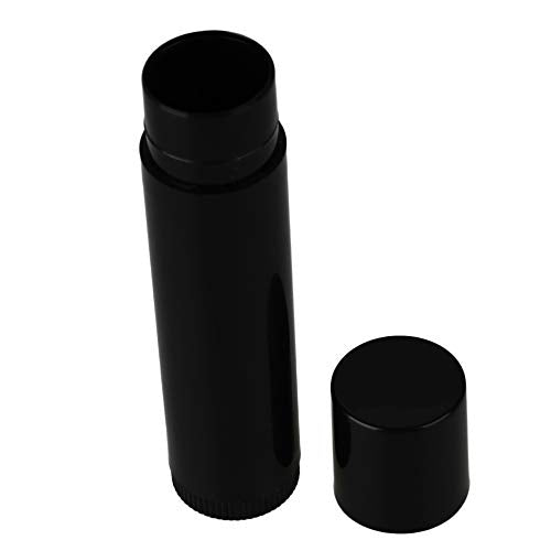 RDEXP Plastic Empty Lip Balm Containers 5ml Free Lipstick Tube Pack of 10 (Black)