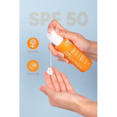 Bade Natural Mineral Sunscreen Milk SPF 50 ? Broad Spectrum UVA/UVB Protection for Face & Body with Zinc Oxide, Calendula Oil & Vitamin B5 ? 3.38 fl oz