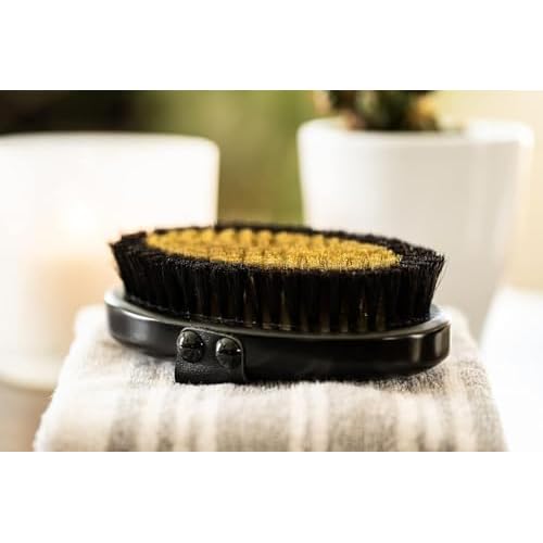 New Launch Copper Dry Brushing Body Brush with Exfoliating Gloves | Ion Charged Copper Bristles for Flawless Skin | Lymphatic Drainage and Blood Circulation Improvement with Korean exfoliating mitt