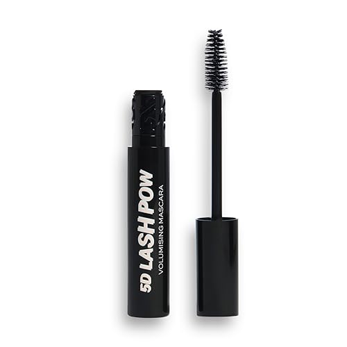 Revolution, 5D Lash Pow Mascara, Lengthening & Volumizing Effect, Thickening Black Formula, Vegan & Cruelty-Free, 0.41 fl oz