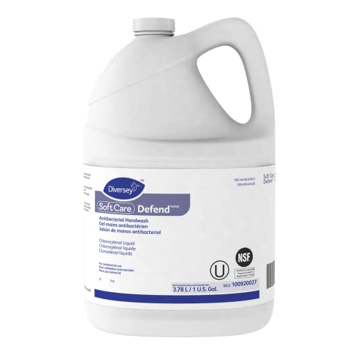 Diversey 100920027 Soft Care Defend Liquid Antibacterial Hand Wash, Commercial formula with Chloroxylenol, Ready-to-Use, 1-Gallon