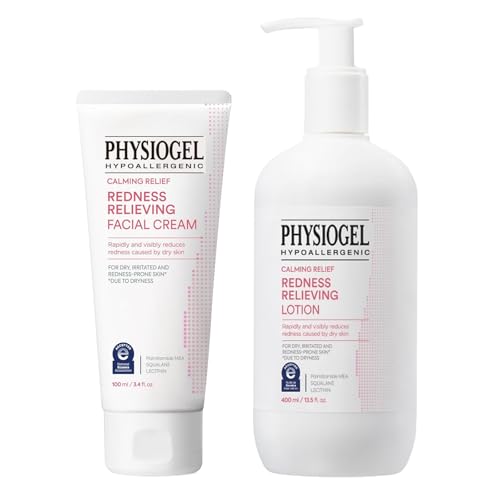 Physiogel Calming Relief Cream, Face and Body Lotion, Reduces Redness in just 3 days, Sensitive Skin, Korean skin care, Fragrance-Free, Non-Comedogenic, Dermatologist-Tested.