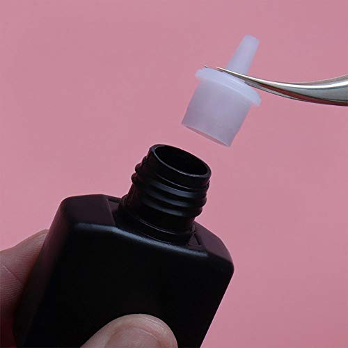 50Pcs Eyelash Glue Bottle Replacement Nozzle Caps Lash Glue Bottle Replacement Plug Mouth Tips for Home or Beauty Salon Eyelash Extension Tool