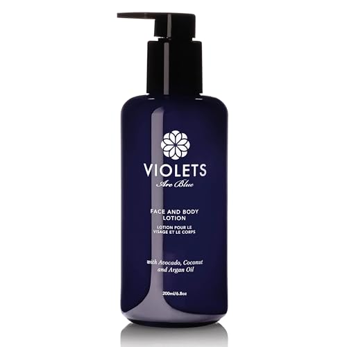 Violets are Blue¢ç Hydrating Face & Body Lotion with Argan, Avocado, Castor & Lavender Oil ? Natural Moisturizer for Dry, Sensitive Skin ? Vitamin A, D & E Rich ? Non-Greasy, Plant-Based Skincare 6.8oz