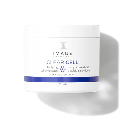 IMAGE Skincare, CLEAR CELL Salicylic Clarifying Pads, Exfoliating Wipes to Clarify Pores for Oily Prone Skin, 60 Pads