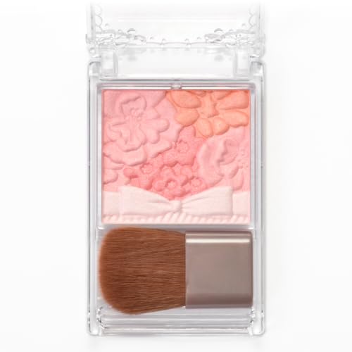 CANMAKE - Glow Fleur Cheeks - Long-Lasting Light Natural Blending Gentle Pearl Radiance - 0.20oz (5.7g) (02 Apricot Fleur)