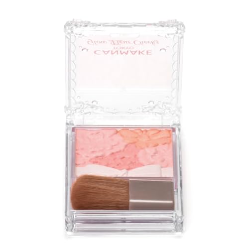CANMAKE - Glow Fleur Cheeks - Long-Lasting Light Natural Blending Gentle Pearl Radiance - 0.20oz (5.7g) (02 Apricot Fleur)