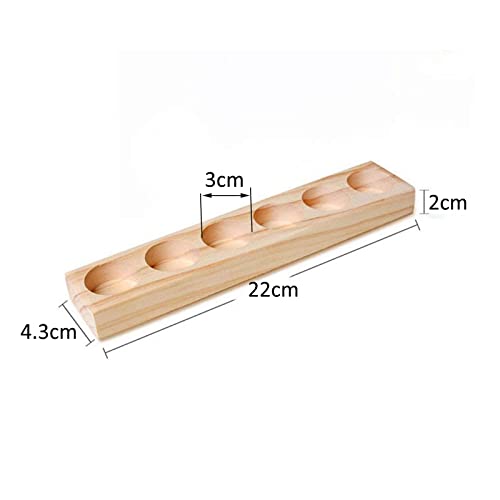 Meao 4 Pcs 1-Tier Wooden Essential Oil Display Storage Organizer Holder Stand - 6 Slots Natural Hard Pine Wood Rack - Holds up to 6 Aromatherapy Bottles - Ideal Gift Presentation Shelf #3