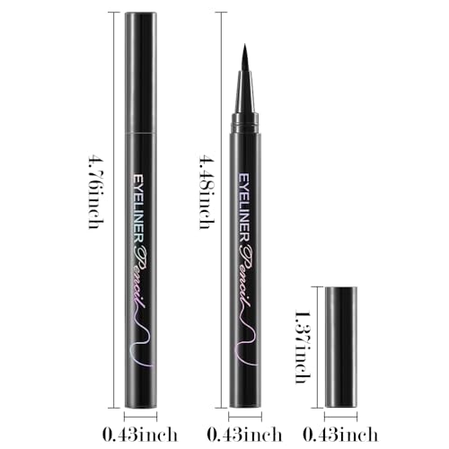 Liquid Eyeliner Set£¬12 Pack Matte Black Eye Liner Pen£¬Eye Ink Liner with Ultra-Fine Tip Makeup£¬Quick-Dry Eyeliner Pack£¬Glides on Smoothly£¬Smudge-Proof£¬Easy to Apply£¬Vegan Formula