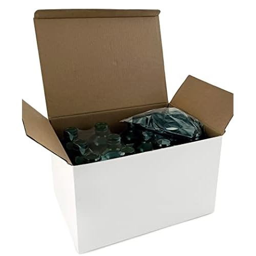 Vivaplex, 12, Green, 8 oz Glass Bottles, with Lids