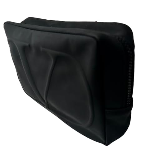 Valentino Black Large Zip Makeup Cosmetic Clutch Wristlet Pouch Approx 8.5L x 5H x 2W (2235)