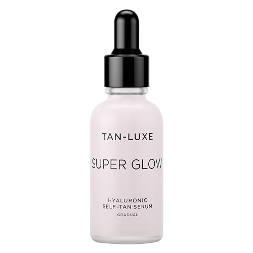 TAN-LUXE SUPER GLOW Self Tan Serum Gift Set, (10 ml) Daily Gradual Fake Tanning Skincare, Cruelty Free & Vegan
