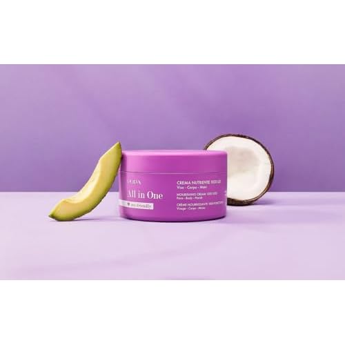 Pupa Milano All in One Nourishing Cream with Avocado and Coconut Oils, Versatile Moisturizer for Dry Skin, Provides Nourishment, Can Be Used All Over Body, Dermatologically Tested, 11.8 oz