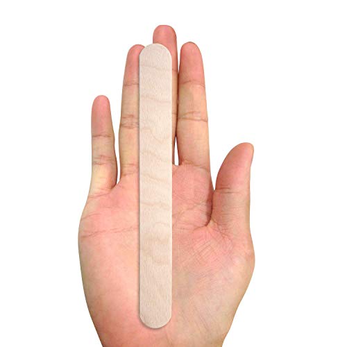 Wax Sticks Large Wood Waxing Jumbo Sticks Body Hair Removal Craft Sticks Applicator Spatula,100 Pieces