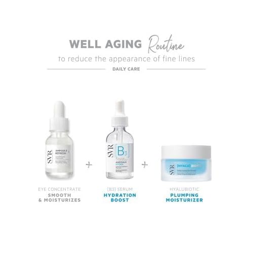 SVR [B3] Concentrate Hydra Plumping Face Serum With Niacinamide And 3 Types Of Hyaluronic Acid. Moisturize, Visibly Plumps And Reduces The Appearance Of Fine Lines. Fragrance Free Care, 1 Fl.oz.