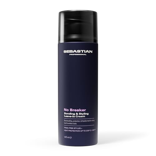 Sebastian Professional No Breaker Bonding & Styling Leave-In Cream | Intense Hair Conditioning Cream with Heat Protection | 72 HR Frizz-Free, Flexible Hold | 4.9 fl oz | Packaging May Vary
