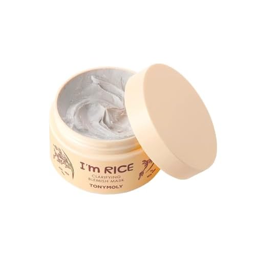 TONYMOLY I'm Real Sheet Mask, Pack of 10 + TONYMOLY I'm Rice Clarifying Blemish Clay Mask, Facial Mask Detoxifiies, Reduces Redness & Soothes Irritated Skin, Kaolin Clay & Fermented Rice, 100ml