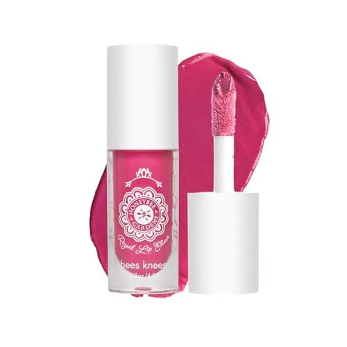 Honeybee Gardens Royal Lip Elixir Bees Knees; Hydrating and Non-Sticky Liquid Lip Color, Vegan, Cruelty-Free Beauty