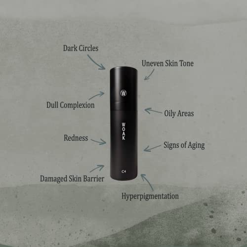 WOAK C4 ? Men's Tinted Moisturizer BB CC Cream Foundation ? Color Correcting Camo Complex ? Hybrid Skin Care (Light)
