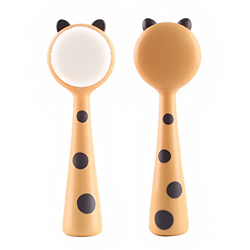 Face Brush Face Scrubber, Hysotok Facial Cleansing Brush with Soft Bristles for Face Cleansing Wash Scrub, Face Cleanser Brush for Facial Exfoliating Massaging Skin Care (Yellow)