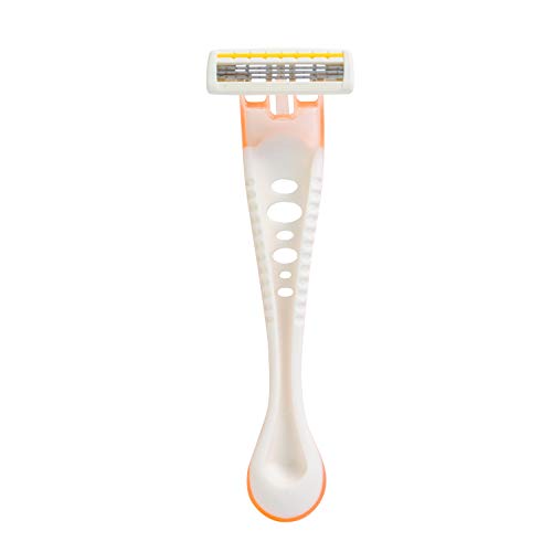 About Face Body Spa Shave 3-Blade Sensitive Disposable Razors With Coconut Oil Lube Strip, 4 Count (Pack of 2)