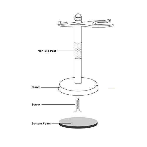 Premium Razor and Shaving Brush Stand Safety Razor Double-Sided Holder